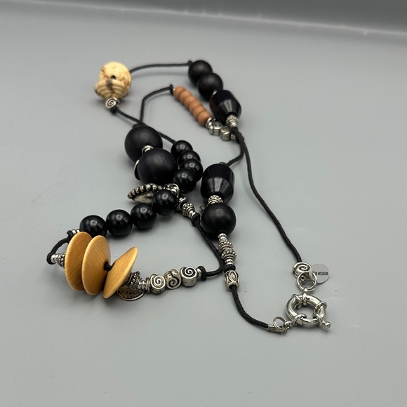 Bewitched Black and Silver Beaded Necklace - Picture 2 of 3